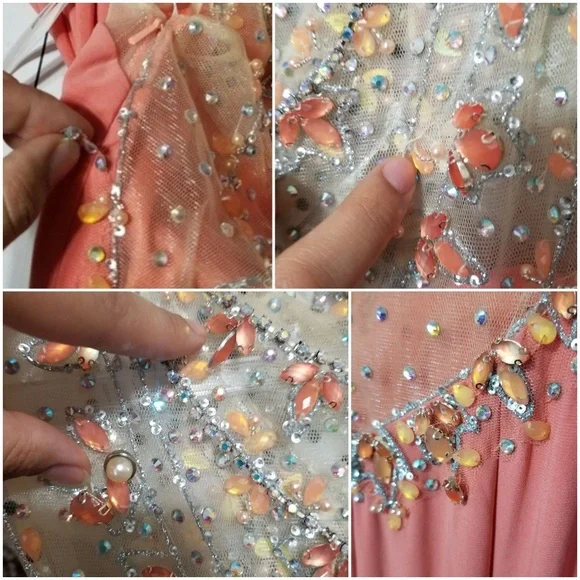 ALYCE PARIS Dress 1085Beaded Illusion Dress - Picture 6 of 8